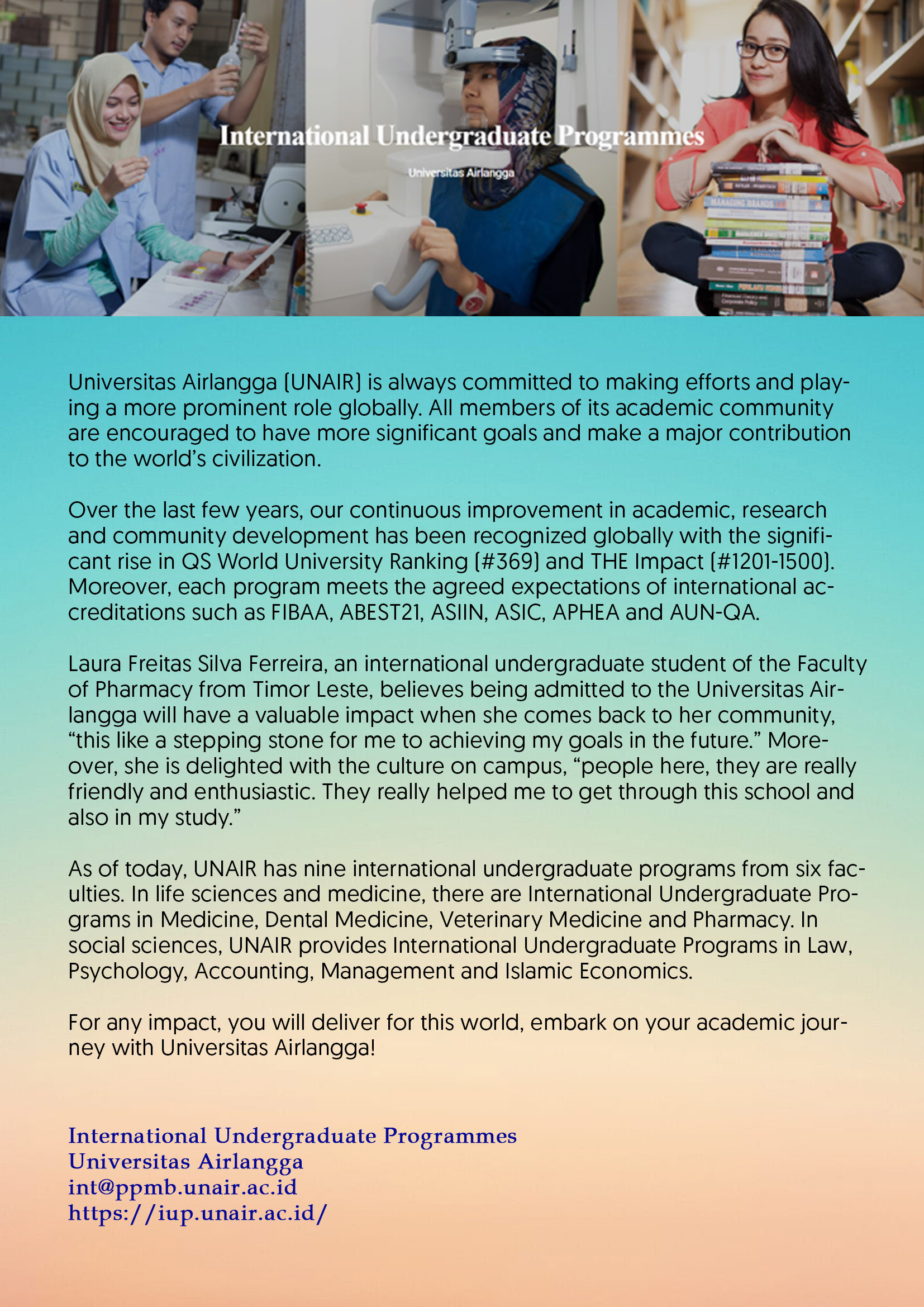 Homepage International Undergraduate Programme FEB UNAIR